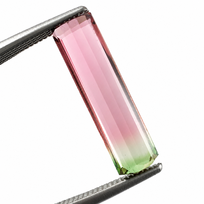 Watermelon tourmaline fancy baguette cut 1.73 carat loose gemstone - Buy loose or customise