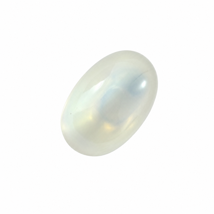 Rainbow moonstone 5.21 carat elongated oval cut sugarloaf cabochon loose gemstone