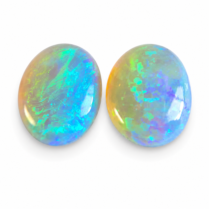 Australian jelly opal matched pair 2.53 carat total loose gemstone - Buy loose or customise