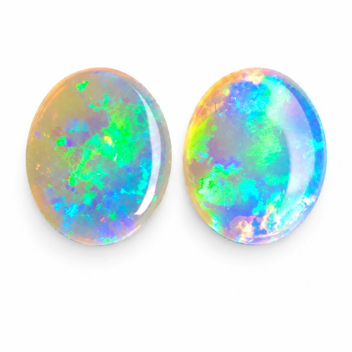 Australian jelly opal matched pair 1.17 carat total loose gemstone - Buy loose or customise
