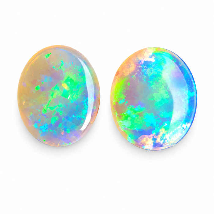 Australian jelly opal matched pair 1.17 carat total loose gemstone - Buy loose or customise
