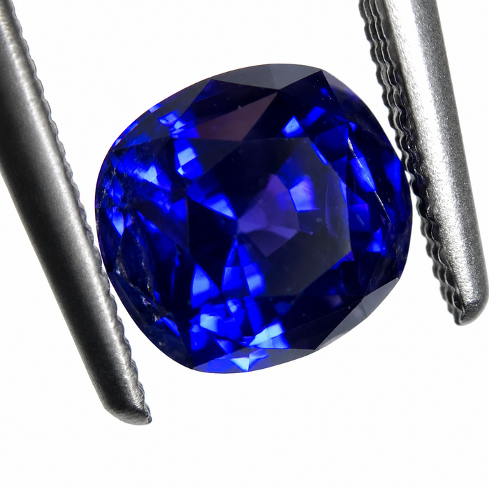 Blue Purple color change Sapphire 2.00 carat 6.63x6.24x5.17mm square cushion cut