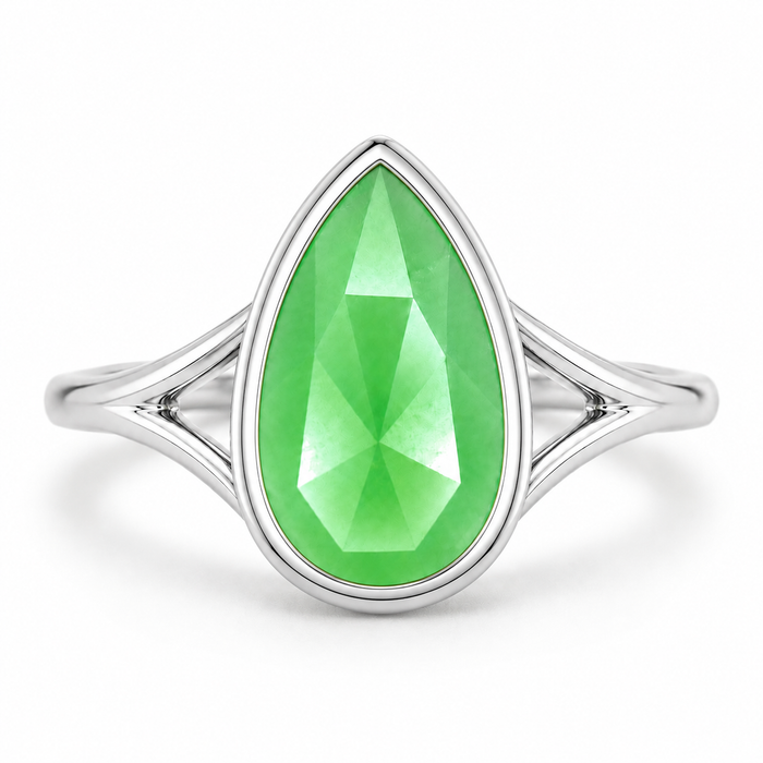 Australian Chrysoprase pear rose cut 0.97 carat loose gemstone - Make your own custom jewelry design.