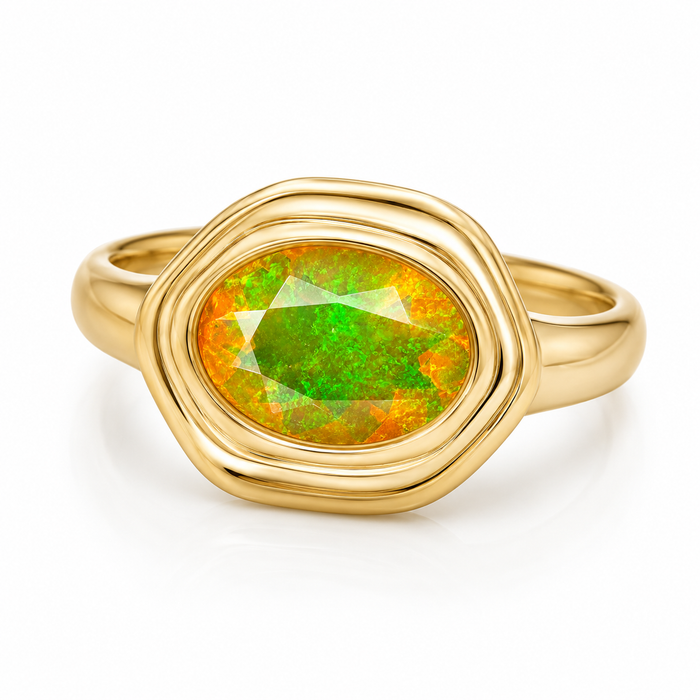 Ethiopian opal 1.07 carat faceted oval cut loose gemstone - Buy loose or make a custom order