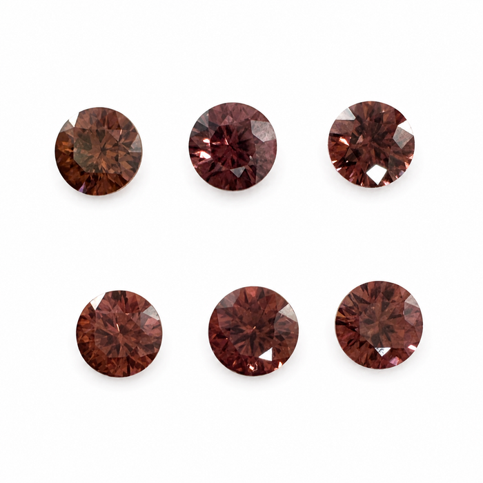 Red Zircon round cut 0.66-0.76ct 5x3mm approximately each loose gemstone - price is per stone - Buy loose or customise