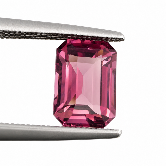 Pink Tanga garnet emerald cut 2.22 carats loose gemstone - Buy loose or customise
