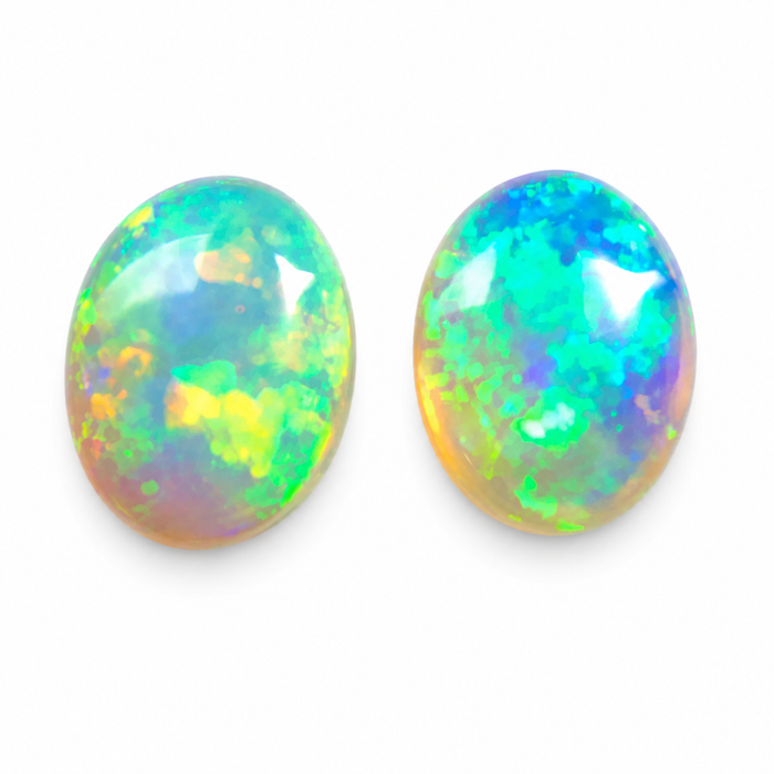Australian jelly opal matched pair 2.53 carat total loose gemstone - Buy loose or customise