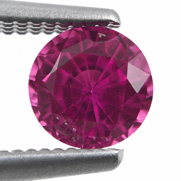 Pink Sapphire round cut 4.67x3.10mm 0.57 carats