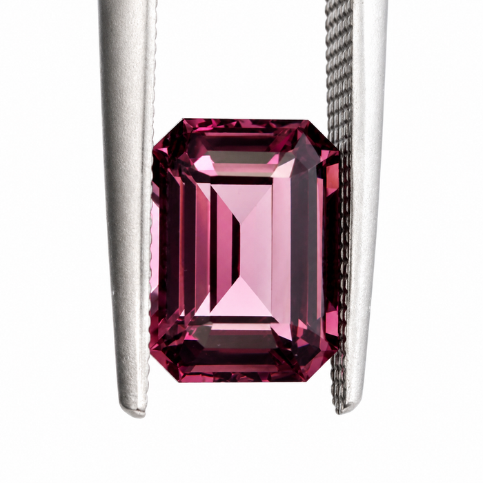 Pink Tanga garnet emerald cut 2.22 carats loose gemstone - Buy loose or customise