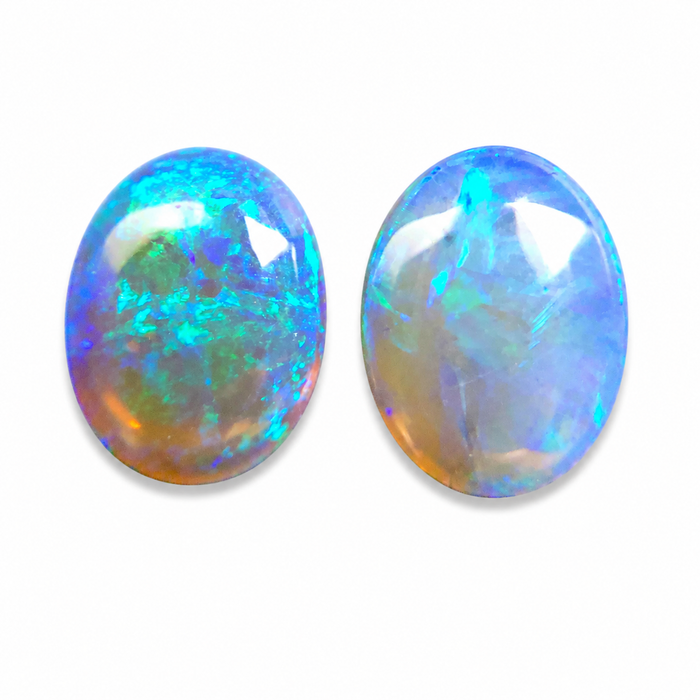 Australian jelly opal matched pair 1.67 carat total loose gemstone - Buy loose or customise