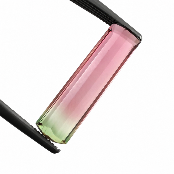 Watermelon tourmaline fancy baguette cut 1.73 carat loose gemstone - Buy loose or customise