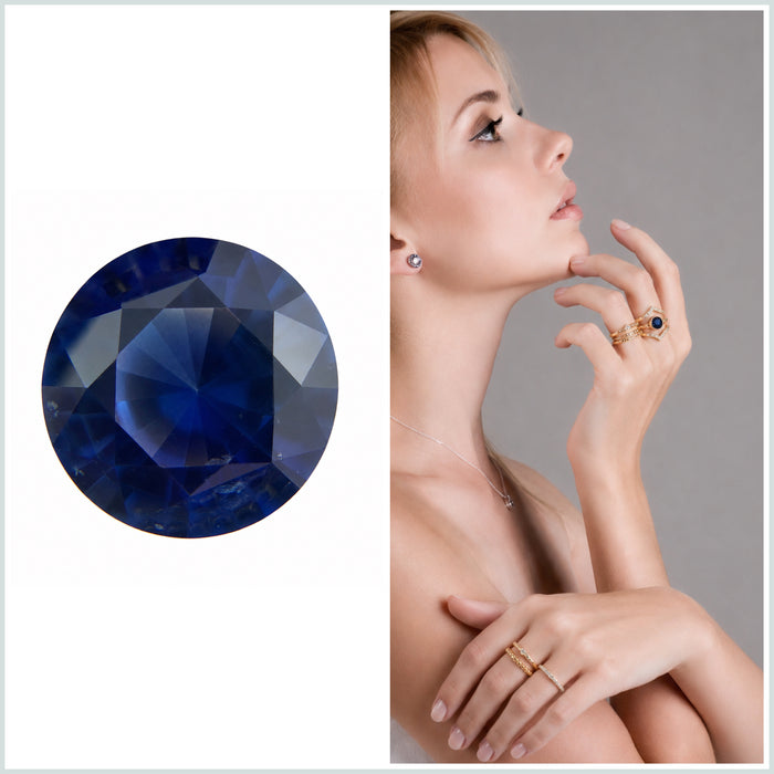 Ceylon sapphire round cut 0.65 carat loose gemstone - Buy loose or Make your own custom jewelry design