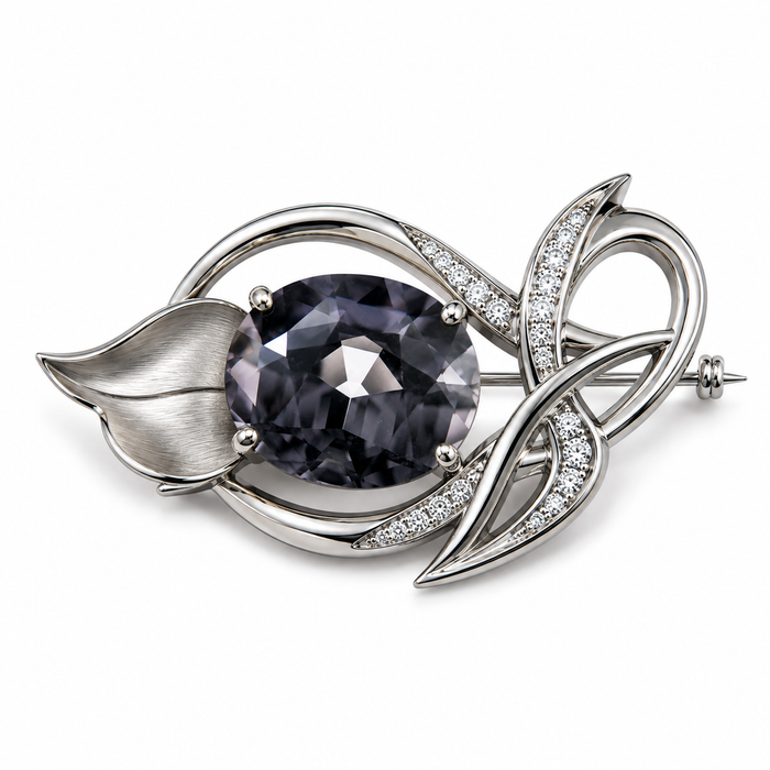 Silver Spinel oval cut 2.57 carat gemstone - Buy loose or Make your own custom jewelry