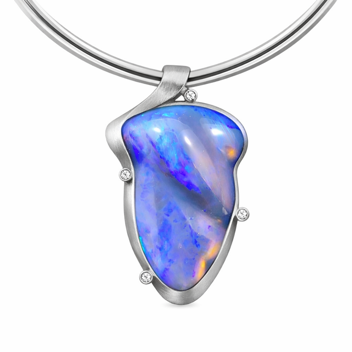 Australian carved jelly opal 10.90 carat loose gemstone - Designer gemstone