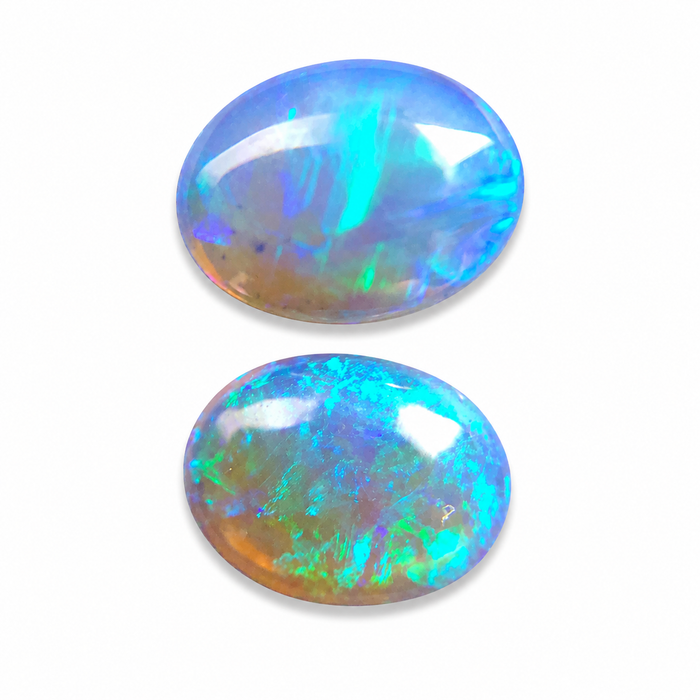 Australian jelly opal matched pair 1.67 carat total loose gemstone - Buy loose or customise