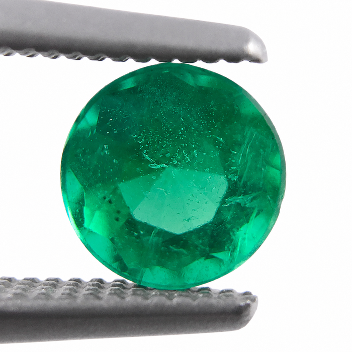 Emerald round brilliant cut 0.48 carat loose gemstone - Make a custom order
