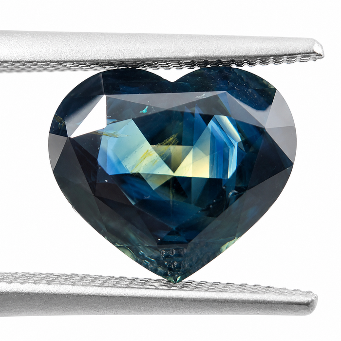 Pharaoh’s eye Australian Parti Sapphire heart cut 4.28 carats - Buy loose or customise