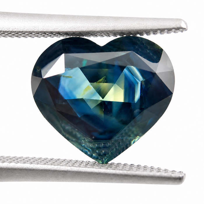 Pharaoh’s eye Australian Parti Sapphire heart cut 4.28 carats - Buy loose or customise