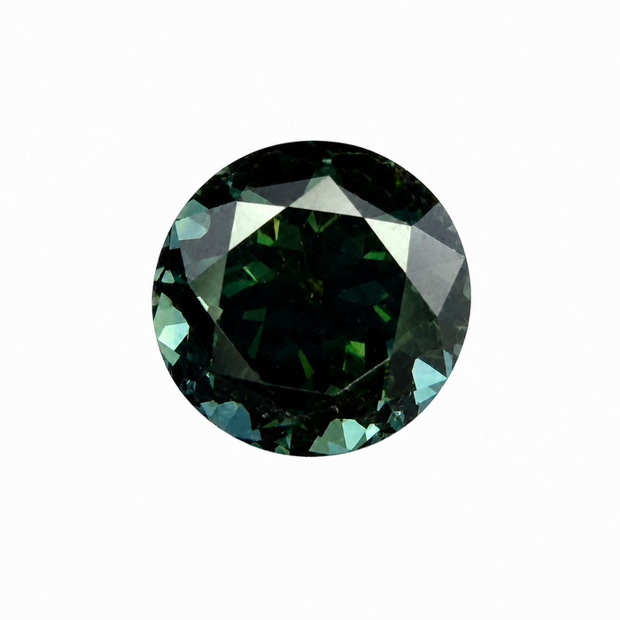 Australian Dark Teal sapphire 0.83 round brilliant cut loose gemstone - Buy loose or customise