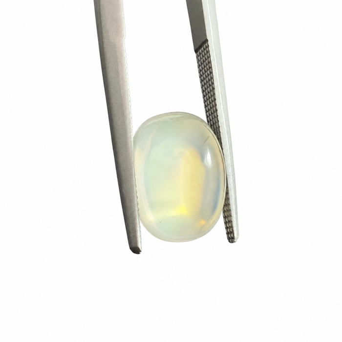 Rainbow moonstone 5.21 carat elongated oval cut sugarloaf cabochon loose gemstone