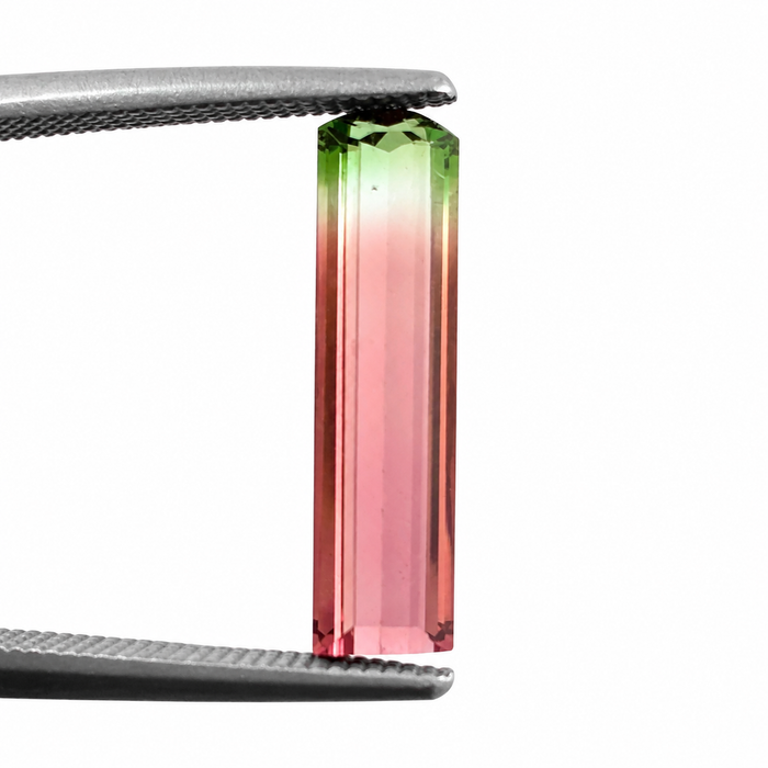 Watermelon tourmaline fancy baguette cut 1.73 carat loose gemstone - Buy loose or customise