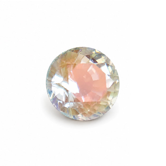 Rainbow moonstone 1.00 carat round brilliant cut loose gemstone