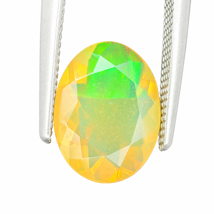 Ethiopian opal 1.28 carat faceted oval cut loose gemstone - Buy loose or make a custom order