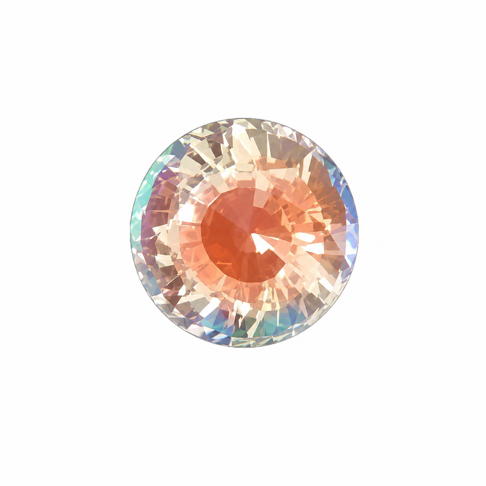 Rainbow moonstone 1.00 carat round brilliant cut loose gemstone