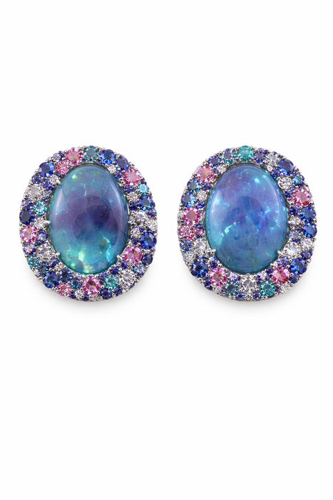 Australian black opal matched pair 1.68 carat total loose gemstone - Buy loose or customise