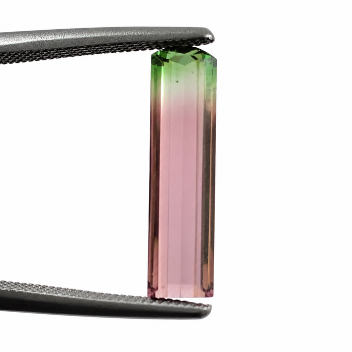 Watermelon tourmaline fancy baguette cut 1.73 carat loose gemstone - Buy loose or customise
