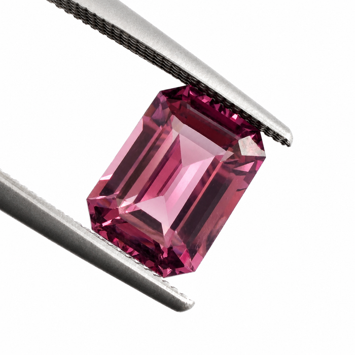 Pink Tanga garnet emerald cut 2.22 carats loose gemstone - Buy loose or customise