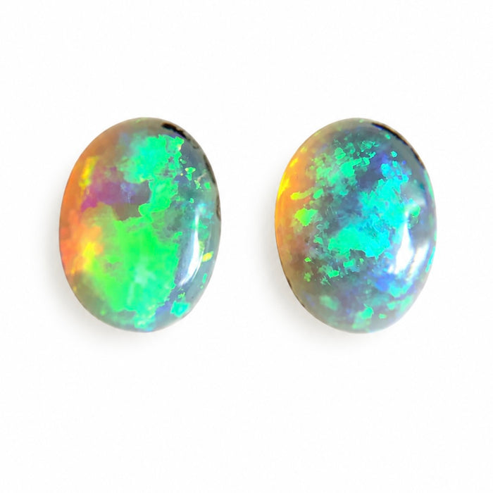 Australian jelly opal matched pair 1.43 carat total loose gemstone - Buy loose or customise