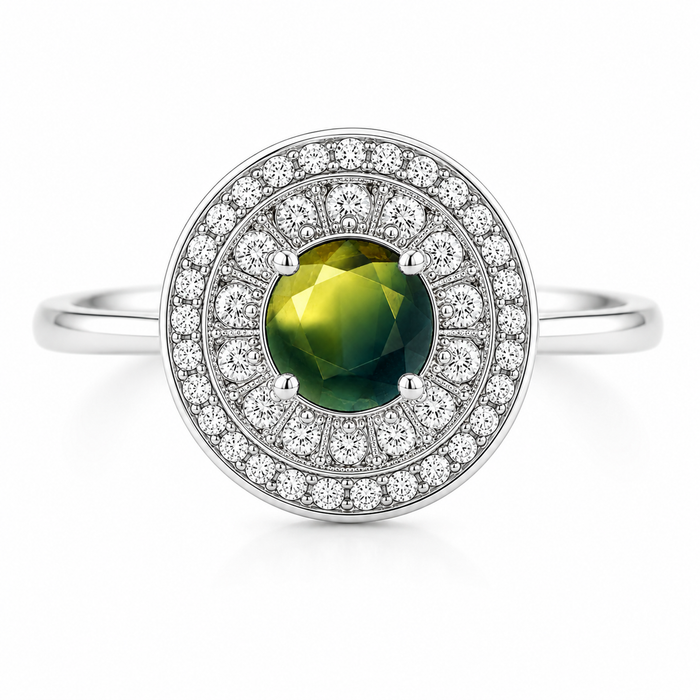 Australian Parti sapphire 1.05ct round rose cut loose gemstone - Buy loose or customise