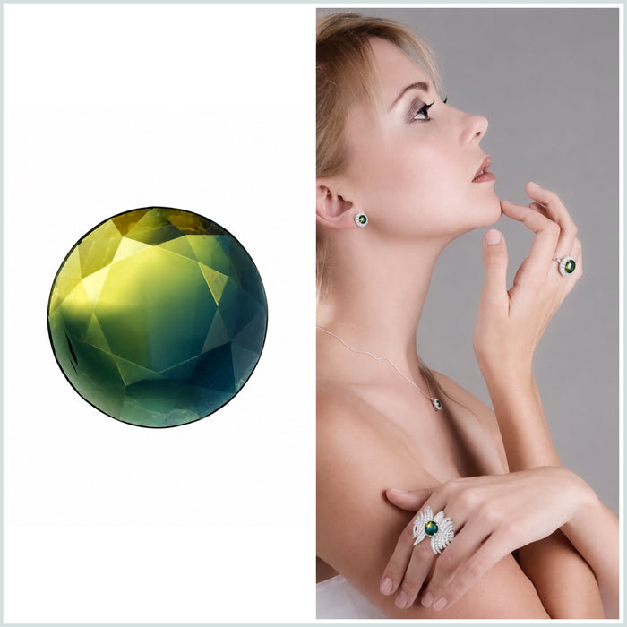 Australian Parti sapphire 1.05ct round rose cut loose gemstone - Buy loose or customise