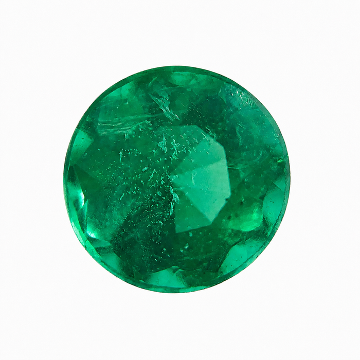 Emerald round brilliant cut 0.48 carat loose gemstone - Make a custom order