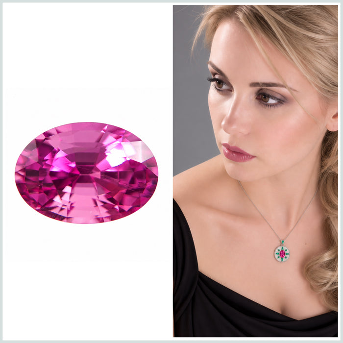Pink Sapphire 1.19 carat 6.98x4.86x4.29mm oval cut - Buy loose or Make your own jewelry design