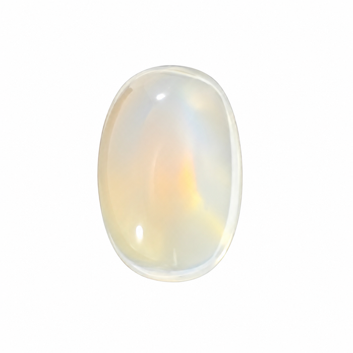 Rainbow moonstone 4.44 carat rectangle cushion cut sugarloaf cabochon loose gemstone