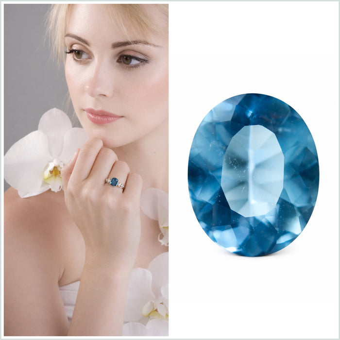 Aquamarine oval brilliant cut 2.07 carats loose gemstone - Buy loose or make a custom order