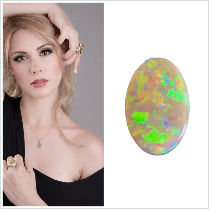 Australian black opal 0.60 carat loose gemstone - Buy loose or customise