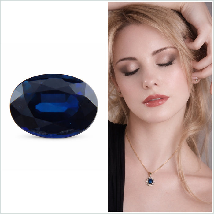 Australian Blue Sapphire oval cut 1.23 carats - Make your own custom jewelry design