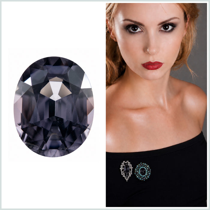 Silver Spinel oval cut 2.57 carat gemstone - Buy loose or Make your own custom jewelry
