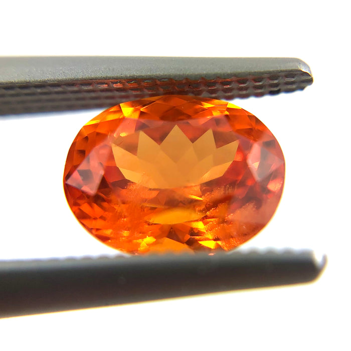 Mandarin garnet 1.45 carat 6.95x2.52 oval cut loose gemstone