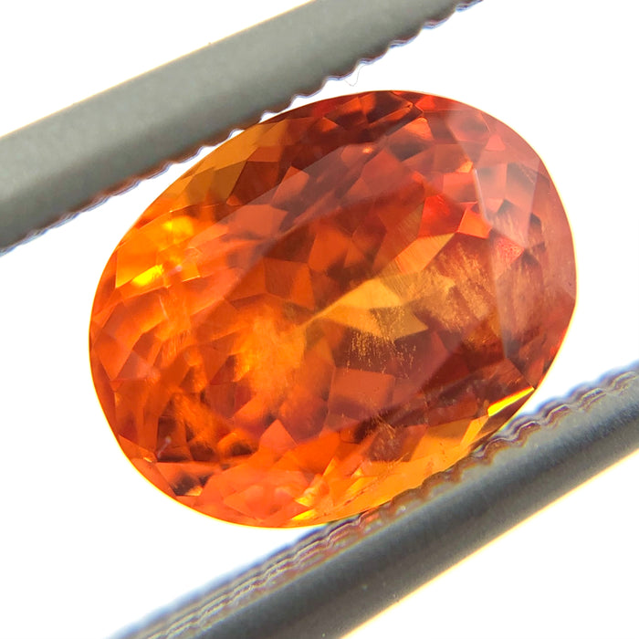 Mandarin garnet 1.45 carat 6.95x2.52 oval cut loose gemstone