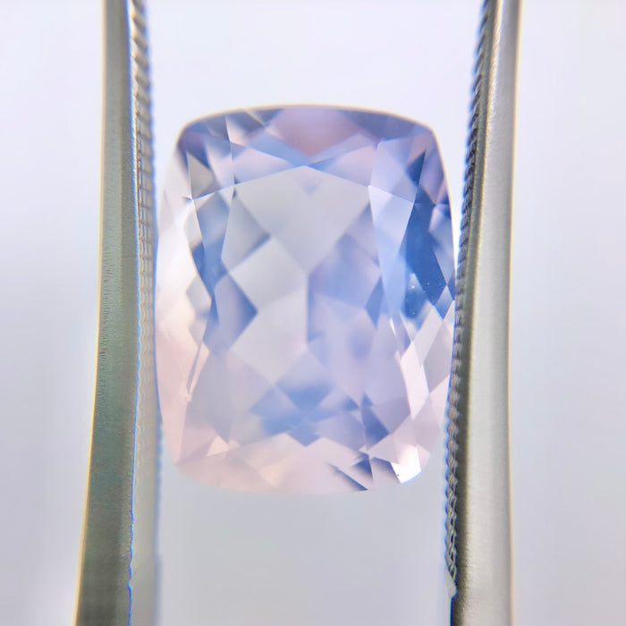 Rose De France lavender opalescent amethyst quartz rectangle cushion cut 4.83 carat loose gemstone - Buy loose or customise