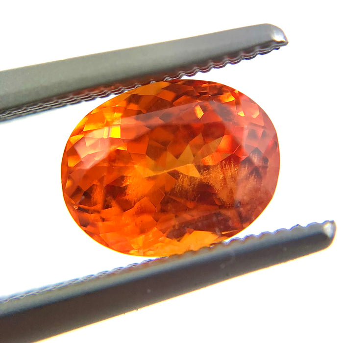 Mandarin garnet 1.45 carat 6.95x2.52 oval cut loose gemstone