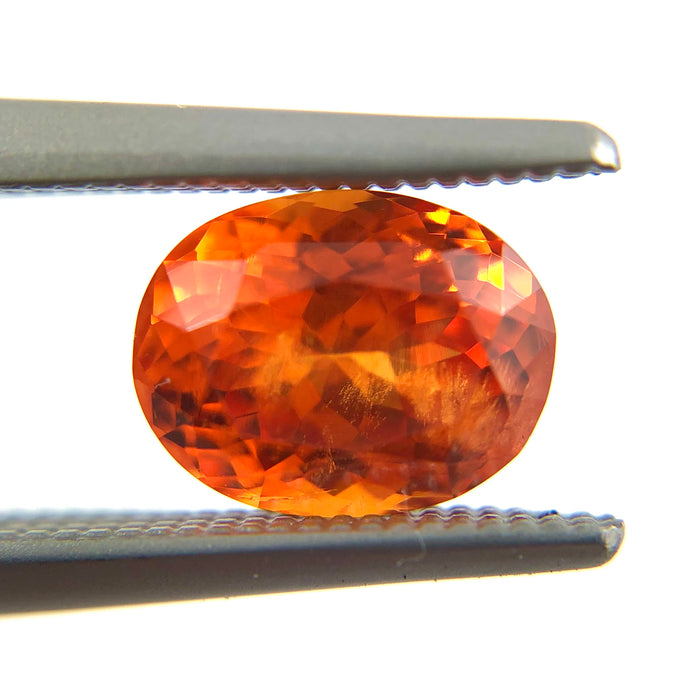 Mandarin garnet 1.45 carat 6.95x2.52 oval cut loose gemstone