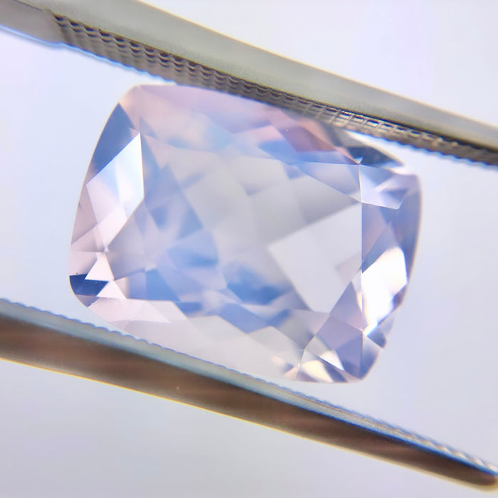 Rose De France lavender opalescent amethyst quartz rectangle cushion cut 4.83 carat loose gemstone - Buy loose or customise