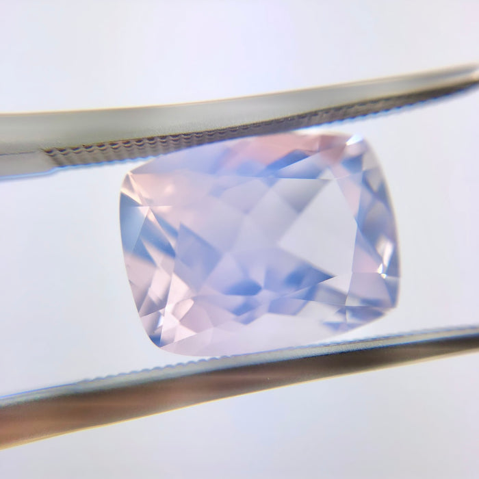 Rose De France lavender opalescent amethyst quartz rectangle cushion cut 4.83 carat loose gemstone - Buy loose or customise