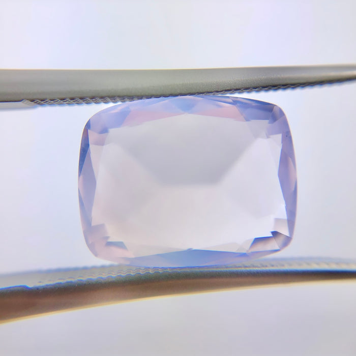 Rose De France lavender opalescent amethyst quartz rectangle cushion cut 4.83 carat loose gemstone - Buy loose or customise