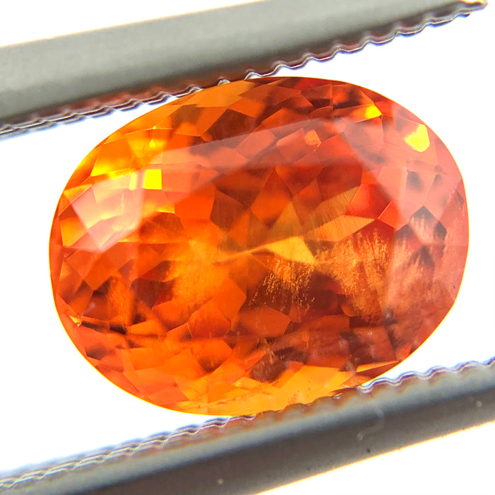 Mandarin garnet 1.45 carat 6.95x2.52 oval cut loose gemstone